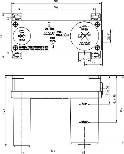 Скрытая монтажная часть E.C.A. 102166601EX