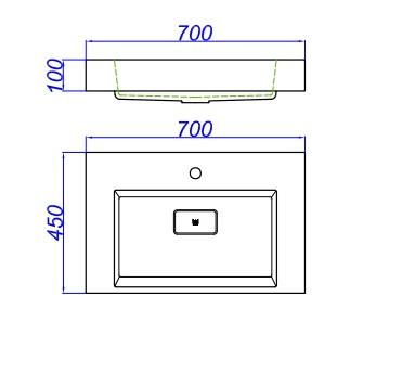 Раковина Aqwella Toledo 700 Tol.07.04.D