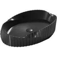 Раковина-чаша CeramaLux 78750MB 60x38,5 см, накладная, черный матовый