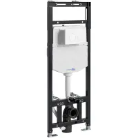 Инсталляция для унитаза WasserKRAFT Alme 15 15TLT.010.ME.WM02 с кнопкой смыва, белый матовый