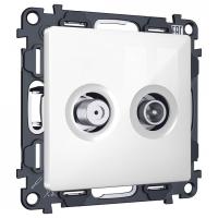 ТВ-розетка и SAT-розетка оконечная без рамки Ambrella Volt ALFA MA113310