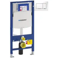 Инсталляция для унитаза Geberit Duofix Sigma 30 111.300.00.5 + 111.815.00.1 + 115.883.KJ.1 с кнопкой смыва, белый/хром/белый