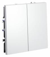 Выключатель двухклавишный без рамки Voltum S70 VLS020102