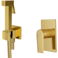 Гигиенический душ WasserKRAFT Aisch A55094 со смесителем, золотой матовый
