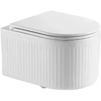 Унитаз подвесной Point Деметра PN41121 безободковый, торнадо, с сиденьем микролифт, белый