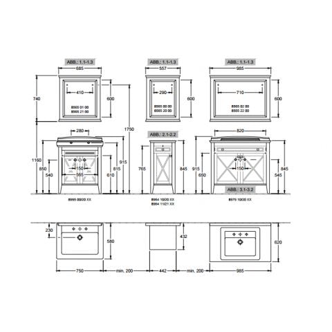 Зеркало Villeroy&Boch Hommage 85652100