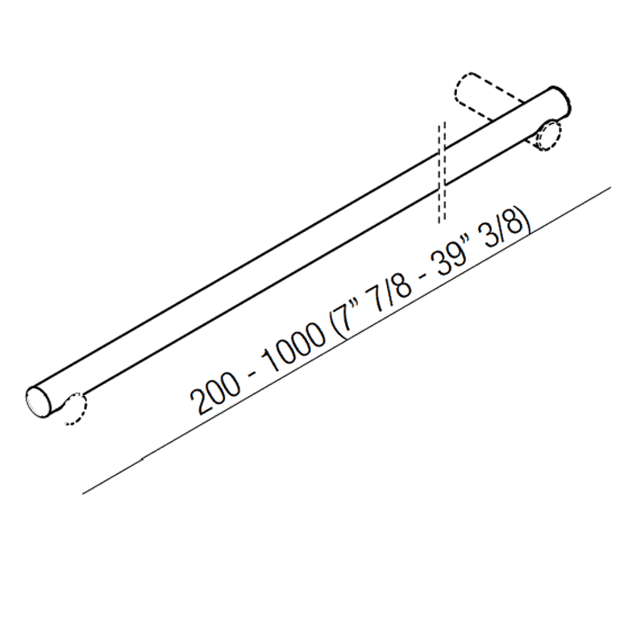 Поручень Agape Dot line ADTL1000RT светлое дерево