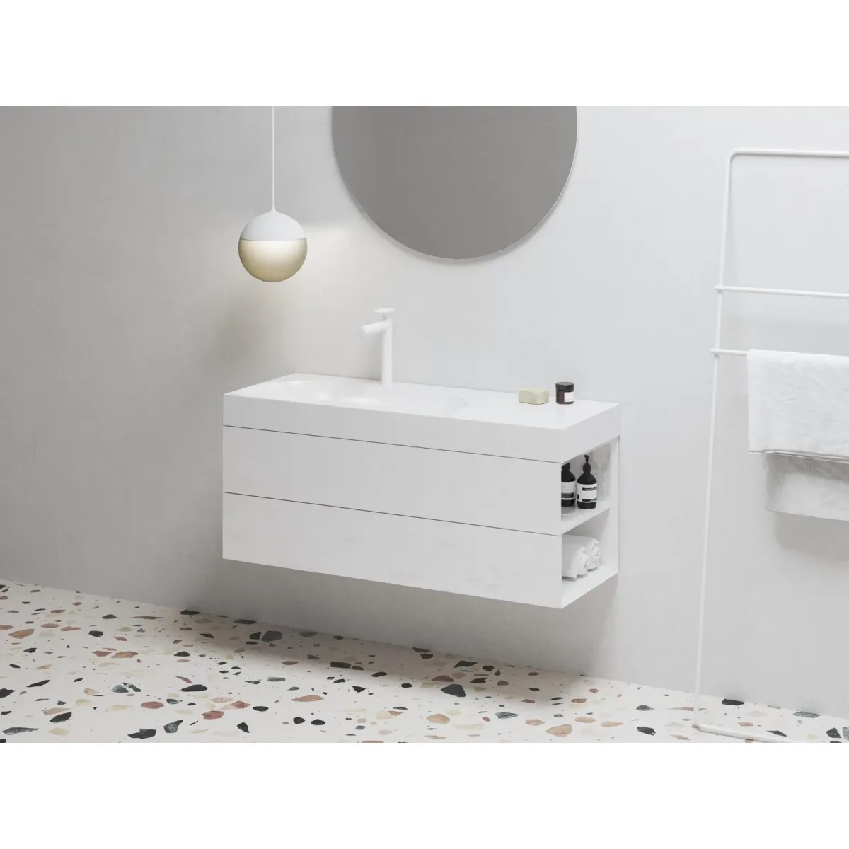 Раковина Ravak Lite XJXP1212000 120x45 см R, накладная, подвесная, белый