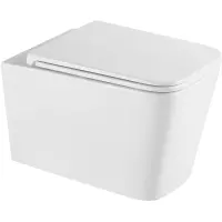 Унитаз подвесной Grossman GR-4441SQ безободковый, торнадо, с сиденьем микролифт, белый