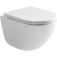 Унитаз подвесной Ceramica Nova Vogue CN4008T безободковый, торнадо, с сиденьем микролифт, белый