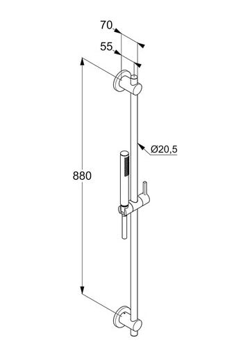 Душевой гарнитур Kludi Nova Fonte 2084039-15 черный матовый