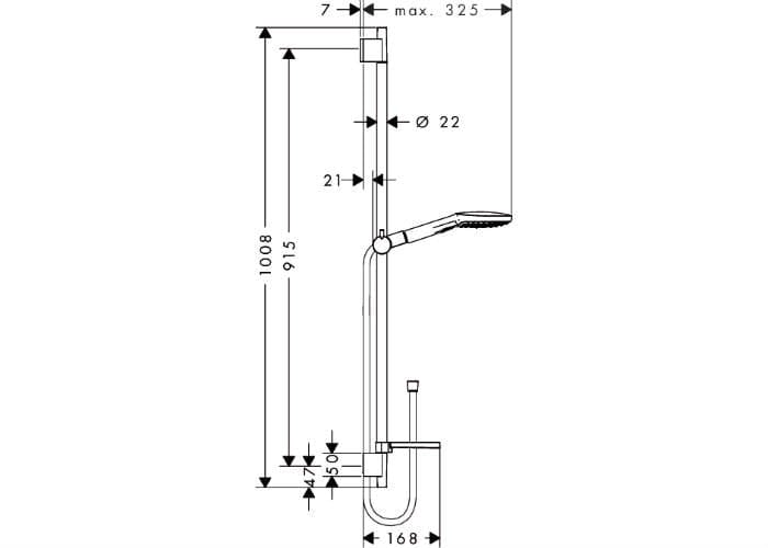Душевой гарнитур hansgrohe Raindance Select E 120 / Unica'S Puro 0,90 m 26621000