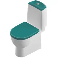 Унитаз-компакт с сиденьем микролифт Sanita Luxe Best Color Motion WC.CC/Best/2-DM/TUR.G/S1