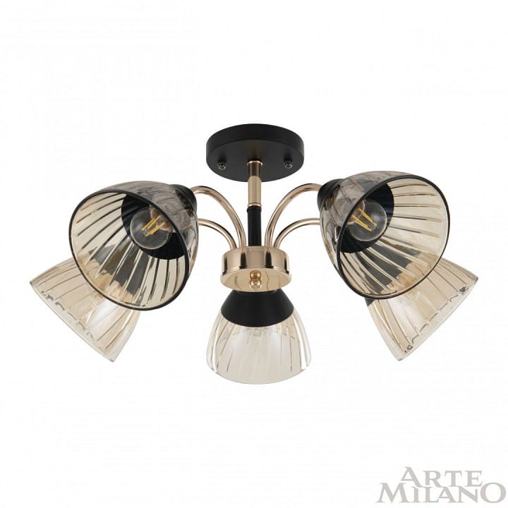 Люстра на штанге Arte Milano Napoli-320119 320119/5 FG+BK