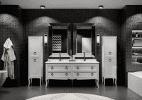 Тумба с двумя раковинами Bagno Piu Moretta 2.0 150 белый матовый