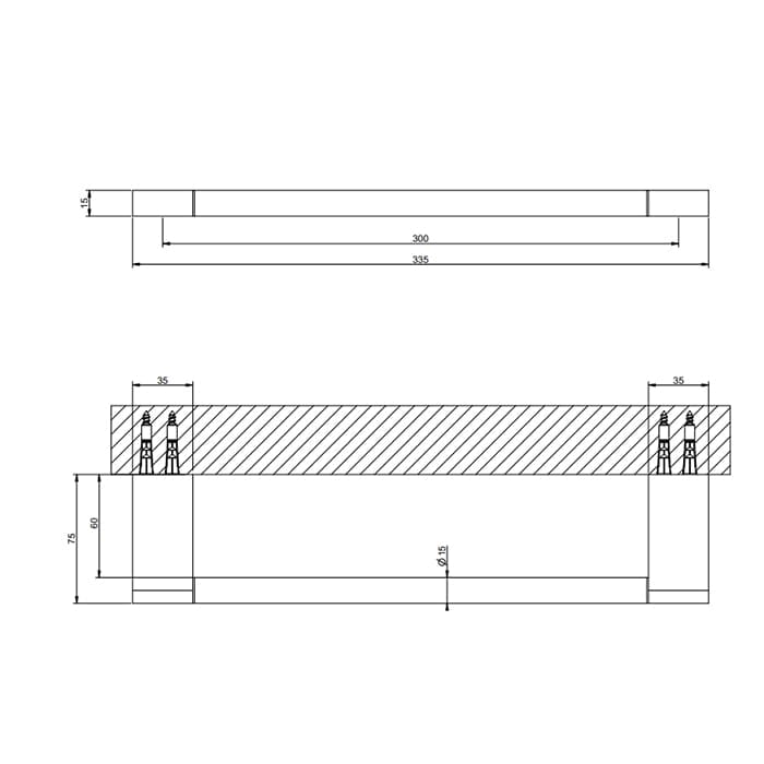 Полотенцедержатель Gessi Origini 30 см 66500#707 черный