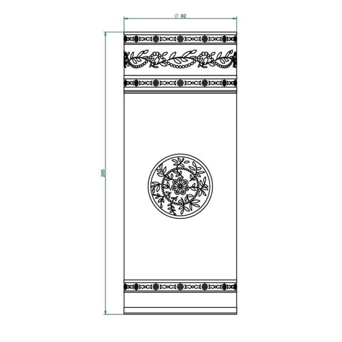 Ваза THG Marquise blanc dcor Platine A7G.A02.4609 белый