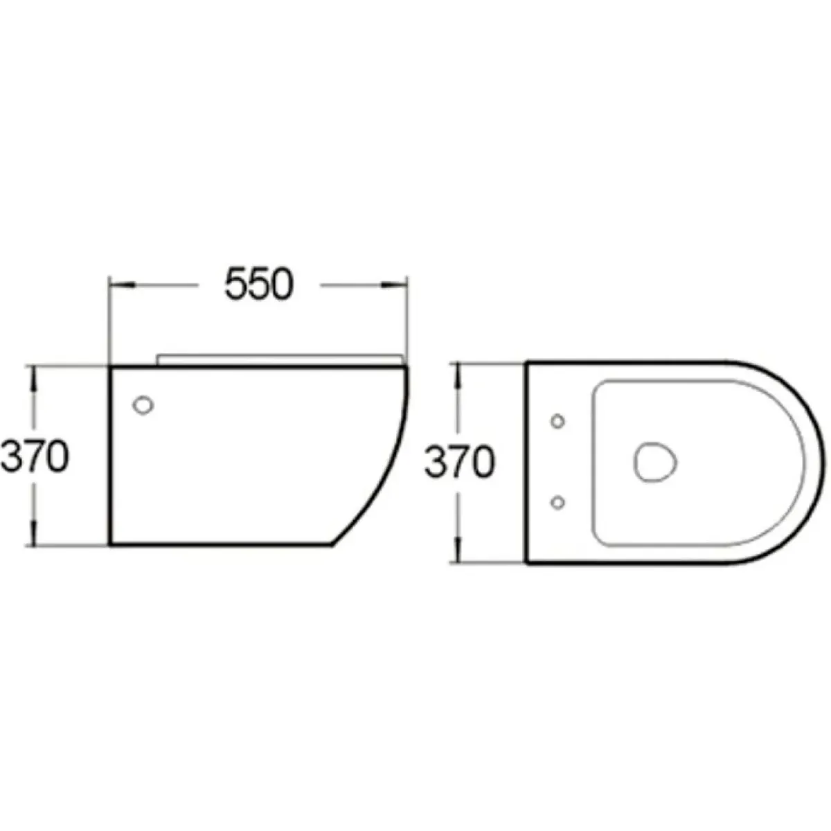 Унитаз подвесной SantiLine SL-5002B с сиденьем микролифт, черный глянец