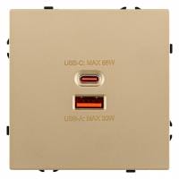 Розетка 2хUSB type A и C без рамки Kollinger Eclipse EC-024GD