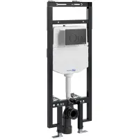 Инсталляция для унитаза WasserKRAFT Dinkel 58 58TLT.010.ME.MB02 с кнопкой смыва, черный матовый