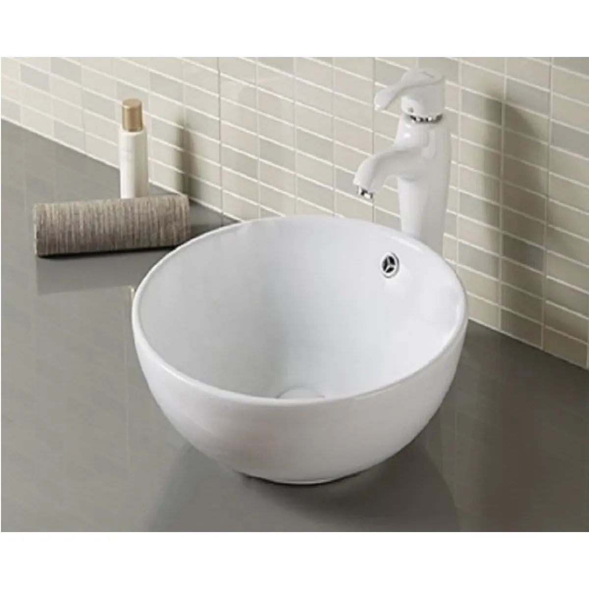 Раковина-чаша CeramaLux 9003A 43,5x43,5 см, накладная, белый