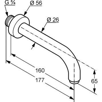 Излив для ванны Kludi Bozz 3850553 белый матовый
