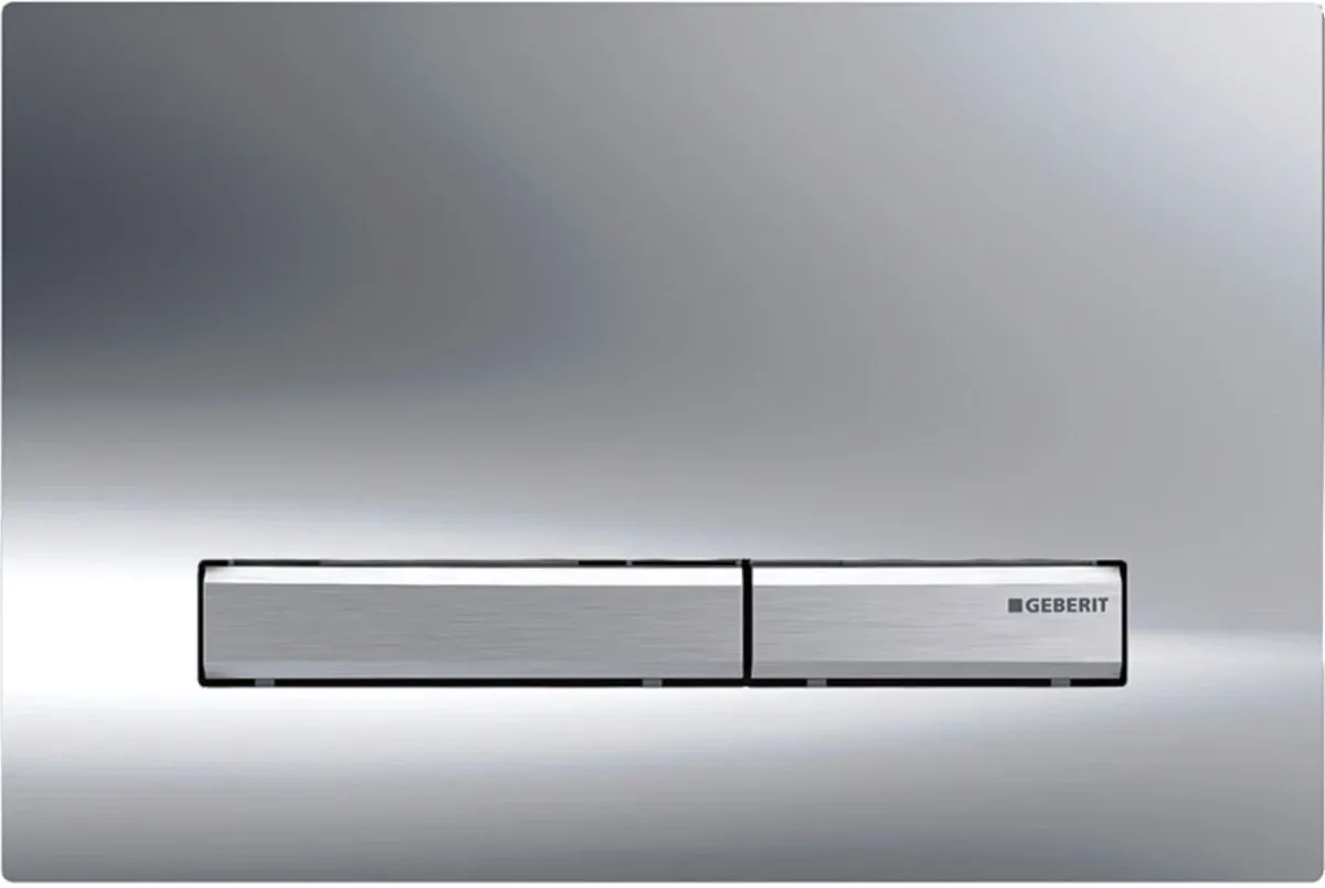Инсталляция для унитаза Geberit Duofix Sigma 50 111.300.00.5 + 111.815.00.1 + 115.788.21.2 с кнопкой смыва, хром/нержавеющая сталь