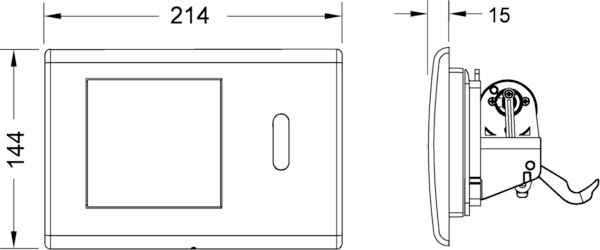 Клавиша смыва Tece Planus 6 V-Batterie 9240361 с инфракрасным датчиком белый глянцевый