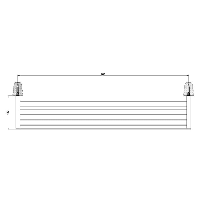 Полочка Gessi Rettangolo 60 см 20949#707 сталь