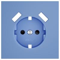 Накладка для розетки с заземлением и со шторками и 2хUSB type A Voltum S70 VLS000915