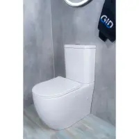 Унитаз-компакт GID Tr2177 безободковый, с сиденьем микролифт, белый