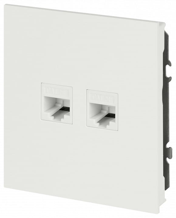 Розетка двойная Ethernet RJ-45 без рамки Эра Arktik Б0070491