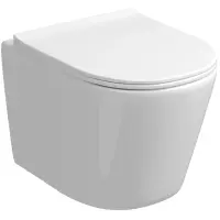 Унитаз подвесной Grossman GR-4477SQ безободковый, торнадо, с сиденьем микролифт, белый