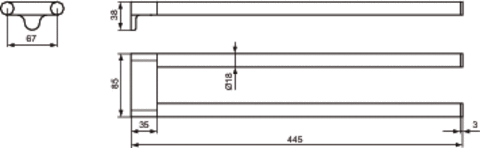 Полотенцедержатель Ideal Standard Connect A9181AA двойной