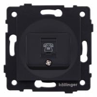 Розетка телефонная RJ-11 со штрокой, без рамки Kollinger  REA-009BM