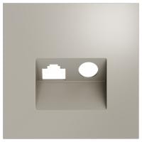 Накладка для ТВ-розетки и RJ-11 или RJ-45 Voltum S70 VLS002703