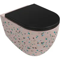 Унитаз подвесной Isvea Infinity Terrazzo 10NF02001-TRZ-2S безободковый, лососевый матовый