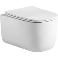 Унитаз подвесной Grossman Thin Rim GR-5605SQ безободковый, торнадо, с сиденьем микролифт, белый