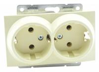 Розетка двойная с заземлением, без рамки Mono Electric Despina / Larissa 500-001704-120