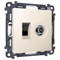 ТВ-розетка и розетка Ethernet RJ-45 без рамки Ambrella Volt ALFA MA332510