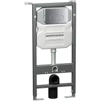 Инсталляция для унитаза Ceramica Nova Envision Round CN1001M с кнопкой смыва, матовый хром