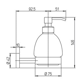 Дозатор для жидкого мыла Paini Pixel 81CR031BI