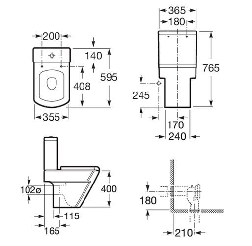 Чаша напольного унитаза Roca Hall 342629000