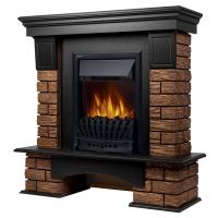 Портал Firelight Forte Wood Classic камень темный шпон венге