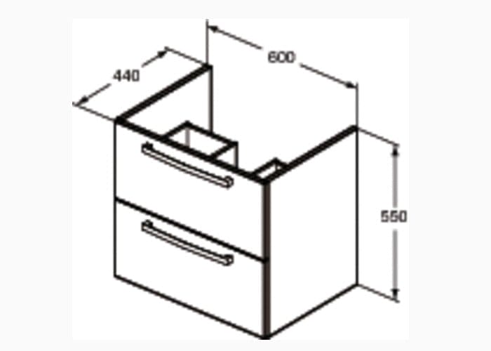 Тумба под раковину с двумя ящиками Ideal Standard TEMPO E3240WG