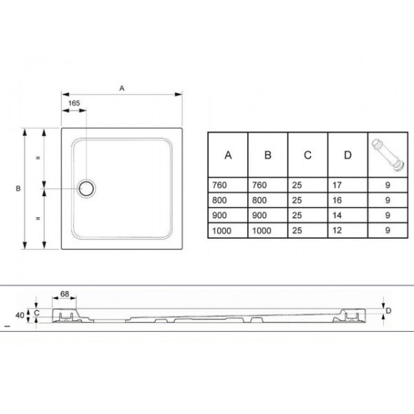 Душевой поддон Jacob Delafon Flight E62442-00