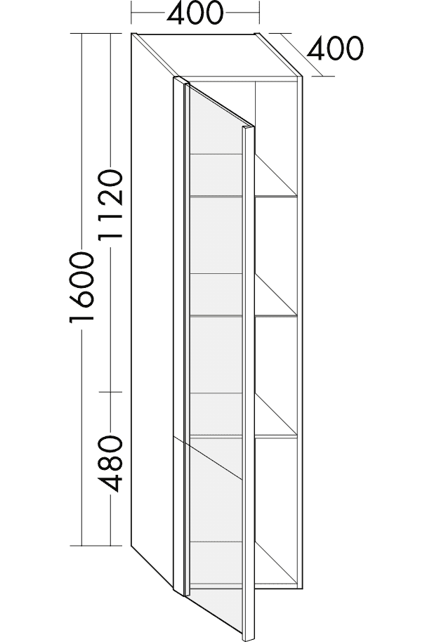 Пенал Burgbad Lavo 2.0 40 HSNN040LG0227F5059 левый дуб мокка