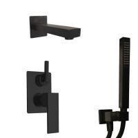 Смеситель для ванны Paini Grazia 21PZSET26911BATH с душевым гарнитуром черный матовый