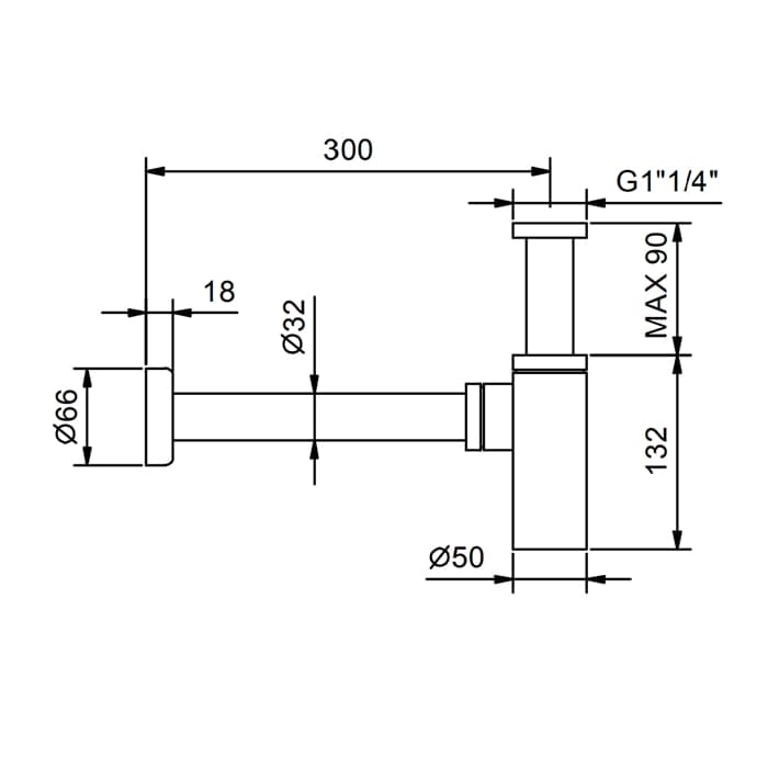 Сифон для раковины Fantini Nostromo 91 P6 9234 золото