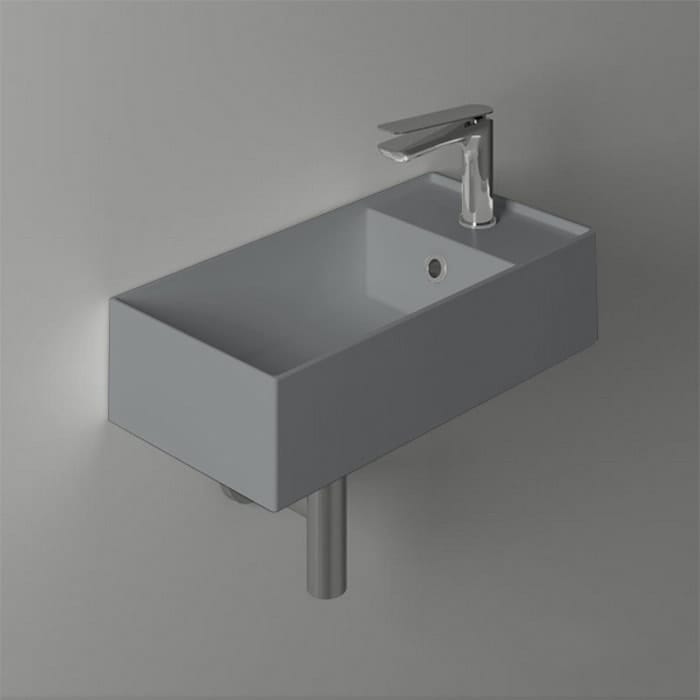 Раковина Simas Agile 40 AG20 cemento matt*1 правая цемент матовый
